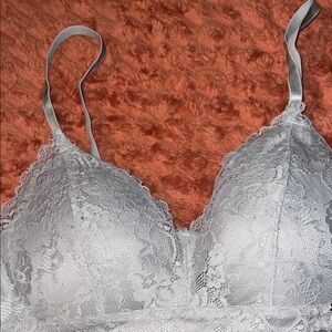 Danskin Lace Bralette in Silver Gray